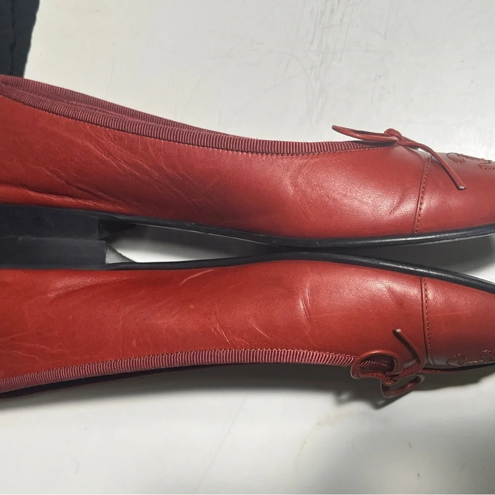 CHANEL Women's Elegant Red Flats